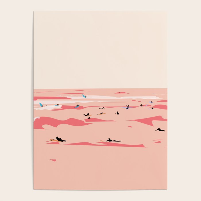 Sunset Tiny Surfers in Lima Poster Gallery Image 4