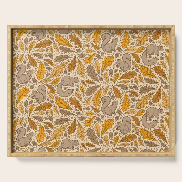 Oak & Squirrels | Autumn Yellows Palette Serving Tray Gallery Image 1