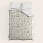 Modern Surf Shack . Paradise Green Comforter Gallery Image 6