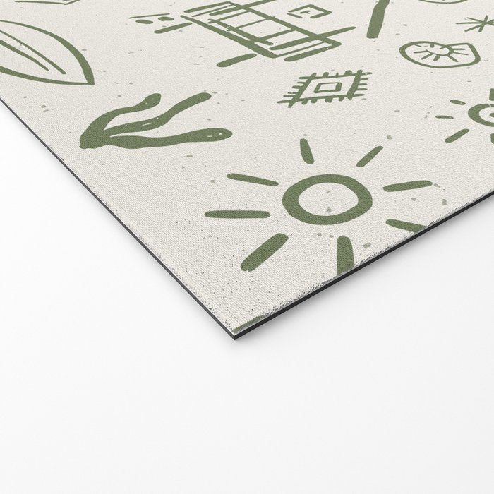 Modern Surf Shack . Paradise Green Welcome Mat Gallery Image 2