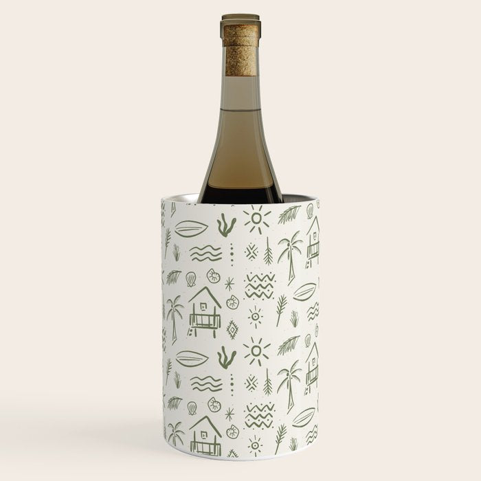 Modern Surf Shack . Paradise Green Wine Chiller Gallery Image 1