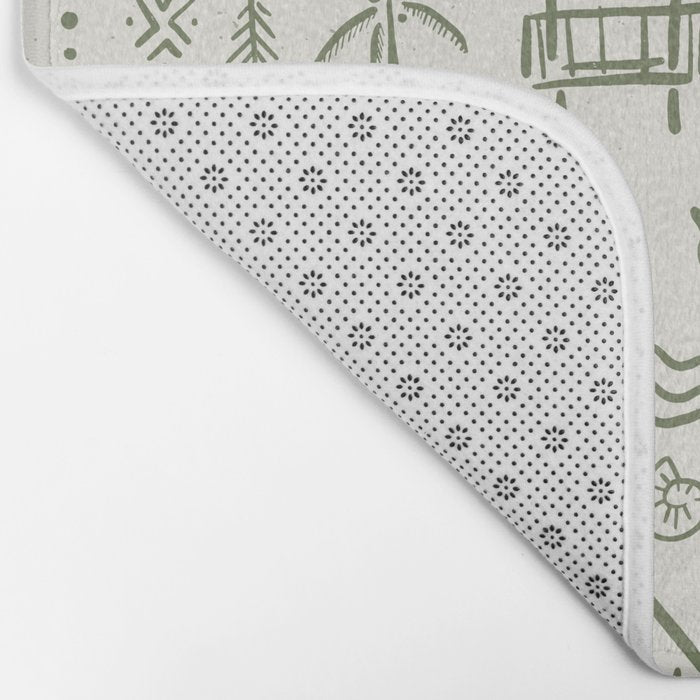 Modern Surf Shack . Paradise Green Bath Mat Gallery Image 2