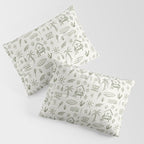 Modern Surf Shack . Paradise Green Pillow Sham Gallery Image 3