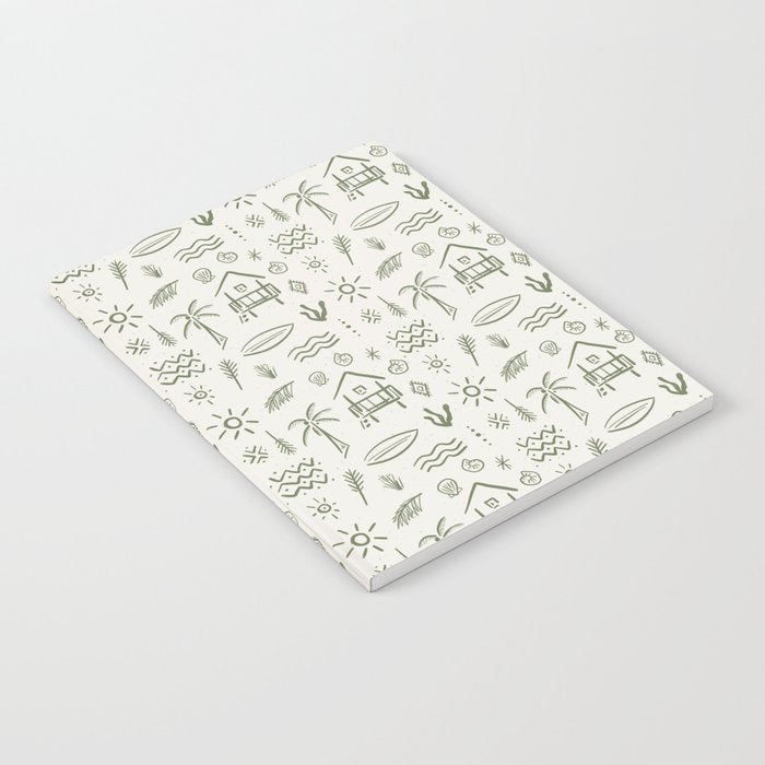 Modern Surf Shack . Paradise Green Notebook Gallery Image 2