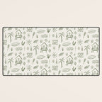 Modern Surf Shack . Paradise Green Desk Mat Gallery Image 3