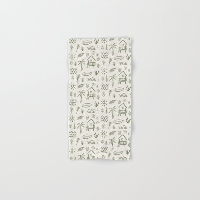 Modern Surf Shack . Paradise Green Bath Towel Gallery Image 1
