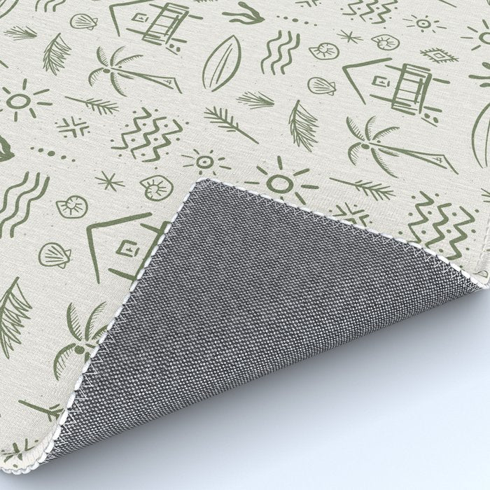 Modern Surf Shack . Paradise Green Rug Gallery Image 4