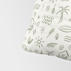 Modern Surf Shack . Paradise Green Pillow Sham Gallery Image 4