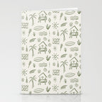 Modern Surf Shack . Paradise Green Stationery Card Gallery Image 2
