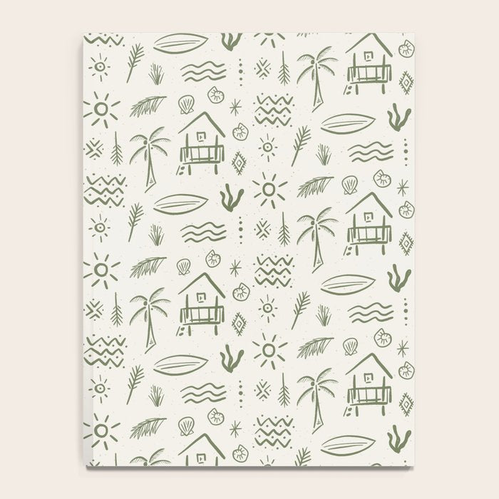 Modern Surf Shack . Paradise Green Notebook Gallery Image 4