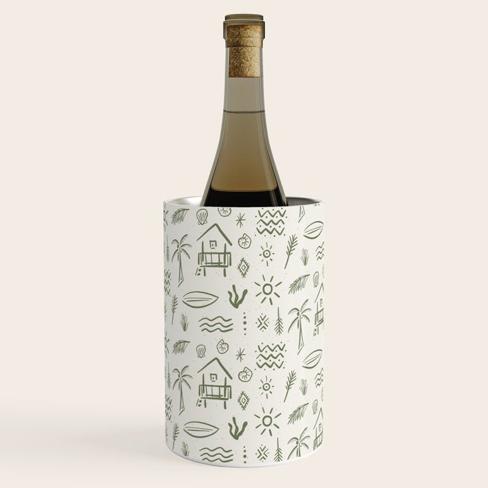 Modern Surf Shack . Paradise Green Wine Chiller Gallery Image 3