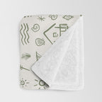 Modern Surf Shack . Paradise Green Throw Blanket Gallery Image 3