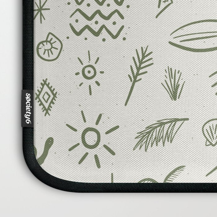 Modern Surf Shack . Paradise Green Laptop Sleeve Gallery Image 3