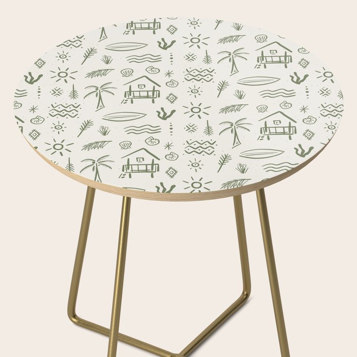 Modern Surf Shack . Paradise Green Side Table Gallery Image 2