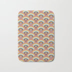 Retro Rainbow Flowers - multi-color Bath Mat Gallery Image 1