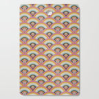Retro Rainbow Flowers - multi-color Cutting Board Gallery Image 1