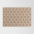 Retro Rainbow Flowers - multi-color Rug Gallery Image 2