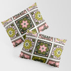 Talavera Mexican Tile - Blush & Sage Palette Pillow Sham Gallery Image 3