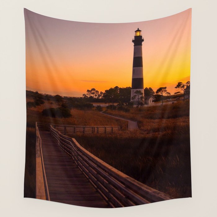 Bodie Island Lighthouse Wall Tapestry Gallery Image 4