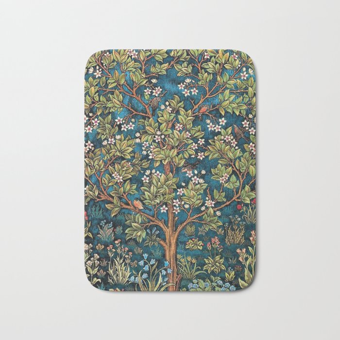 William Morris Tree Of Life, Morris floral,No, 1. Bath Mat Gallery Image 1