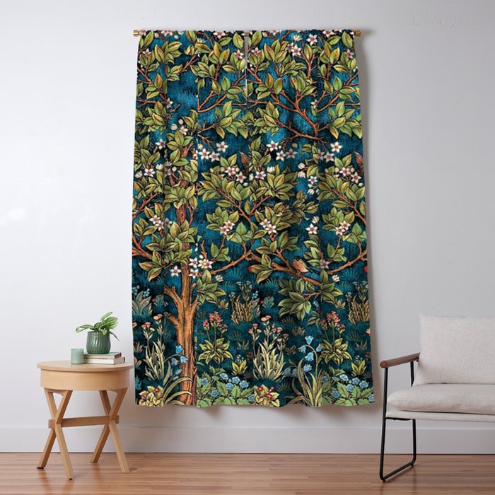 William Morris Tree Of Life, Morris floral,No, 1. Window Curtain Gallery Image 5