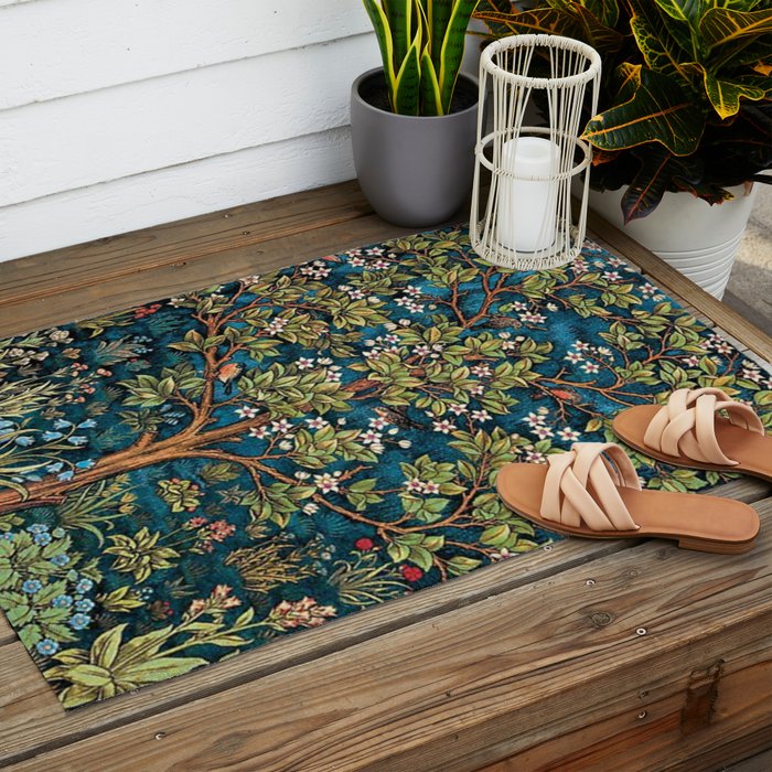 William Morris Tree Of Life, Morris floral,No, 1. Outdoor Rug Gallery Image 2