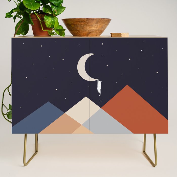 Cat Landscape 176 Hang on the Moon Credenza Gallery Image 1