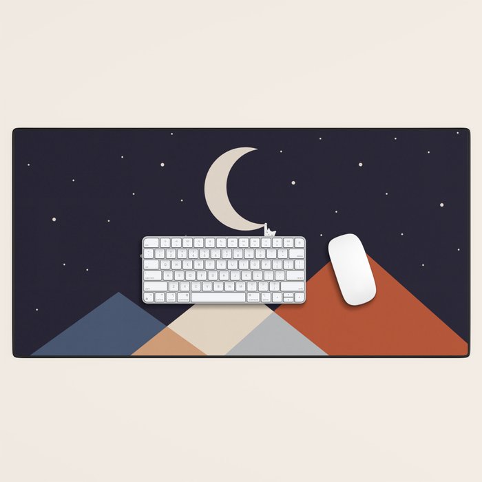 Cat Landscape 176 Hang on the Moon Desk Mat Gallery Image 1