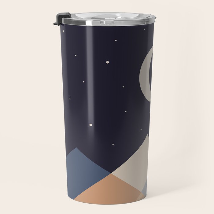 Cat Landscape 176 Hang on the Moon Travel Mug Gallery Image 3