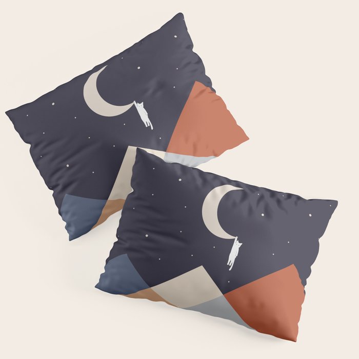 Cat Landscape 176 Hang on the Moon Pillow Sham Gallery Image 3
