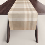Plaid Prints, Brown and Beige Table Runner Gallery Image 1