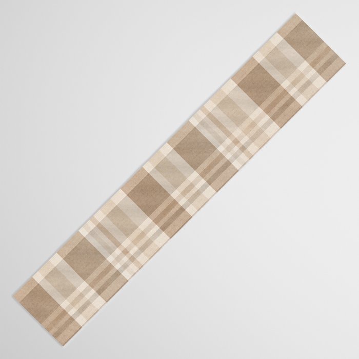 Plaid Prints, Brown and Beige Table Runner Gallery Image 3
