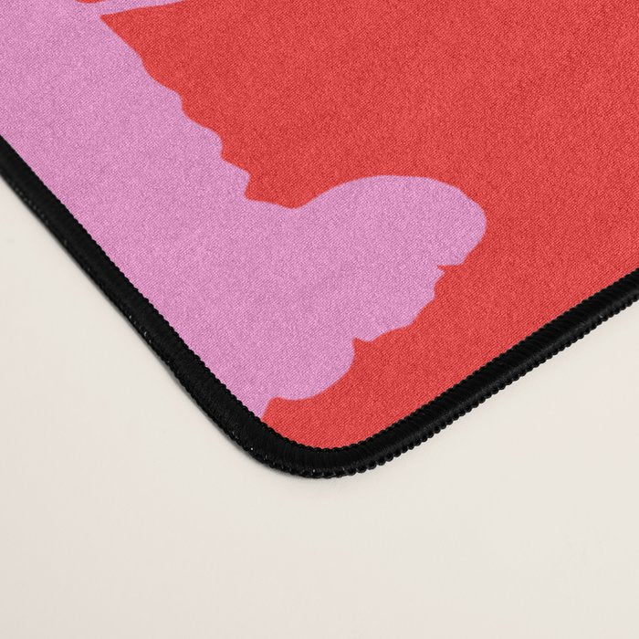 Pop Lobsters Preppy Pink and Red Pattern Desk Mat Gallery Image 4