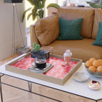 Pop Lobsters Preppy Pink and Red Pattern Serving Tray Gallery Image 2