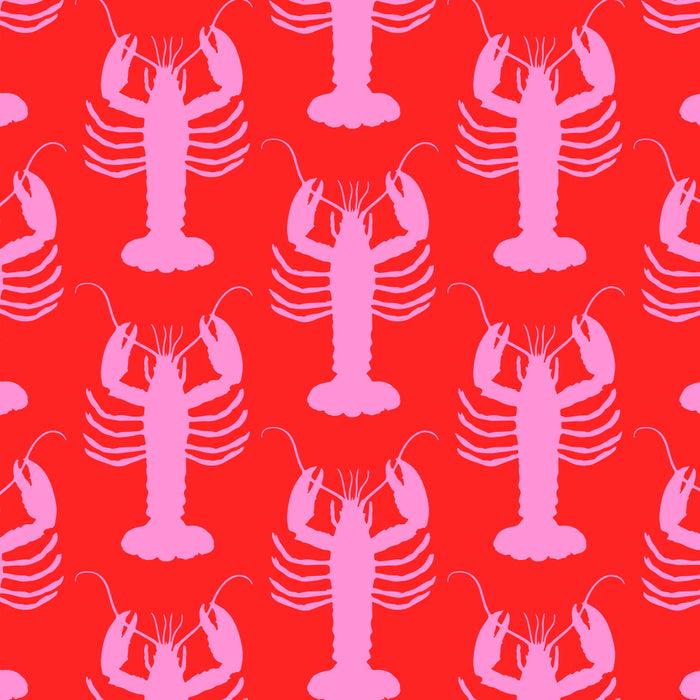 Pop Lobsters Preppy Pink and Red Pattern Coffee Mug Gallery Image 2