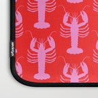 Pop Lobsters Preppy Pink and Red Pattern Laptop Sleeve Gallery Image 3