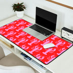 Pop Lobsters Preppy Pink and Red Pattern Desk Mat Gallery Image 2
