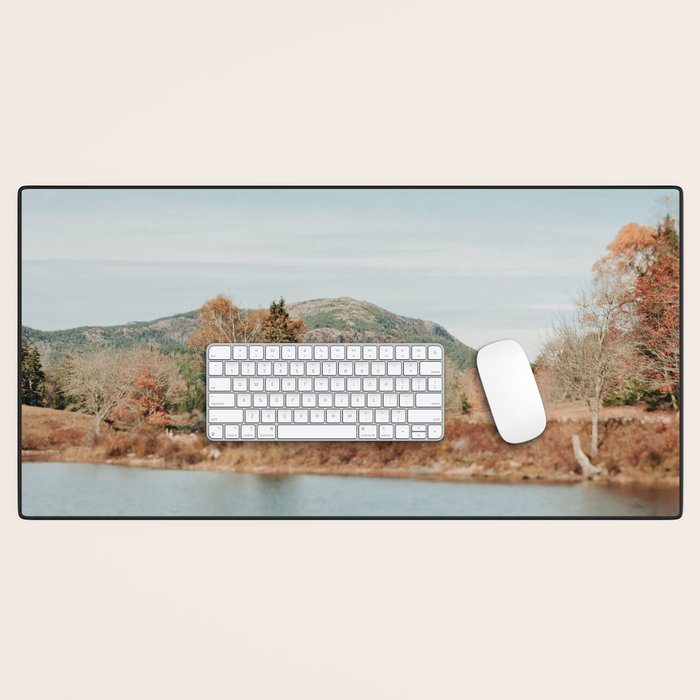 A Weekend in Autumn - travel photography Maine cottagecore landscape nature Desk Mat Gallery Image 1