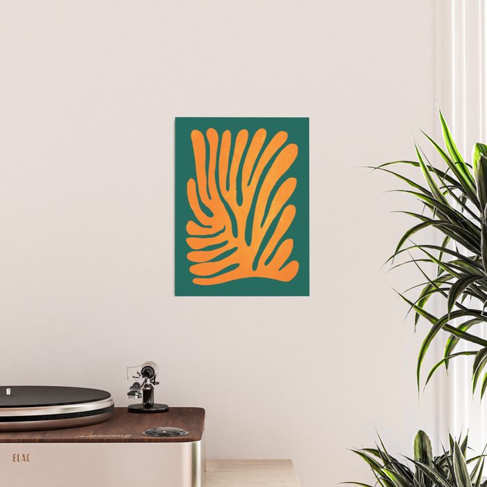 Pine Green & Tangerine: Matisse Paper Cutouts 01 Poster Gallery Image 2