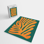 Pine Green & Tangerine: Matisse Paper Cutouts 01 Jigsaw Puzzle Gallery Image 2