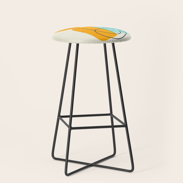 Mid Century Abstraction Stool Gallery Image 1