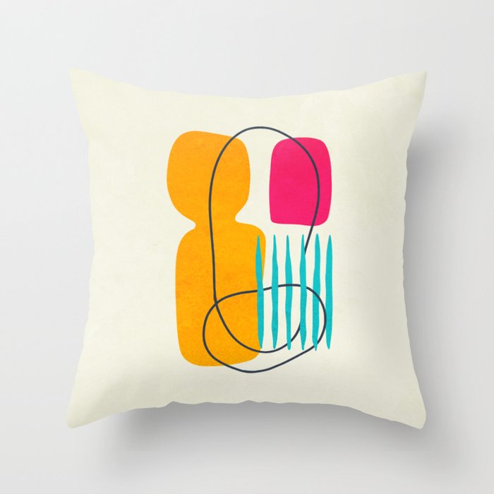 Mid Century Abstraction Throw Pillow Gallery Image 1