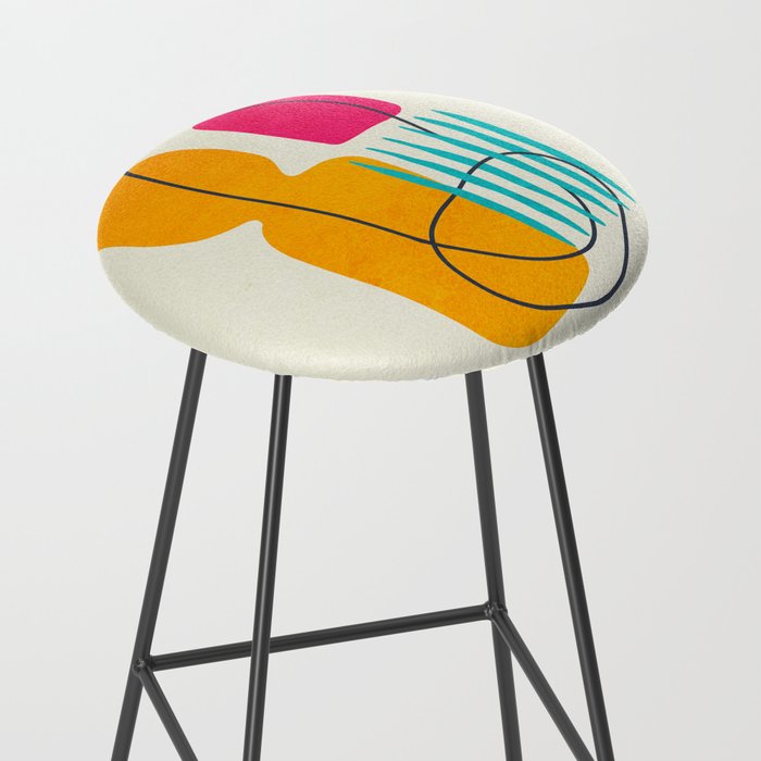 Mid Century Abstraction Stool Gallery Image 2