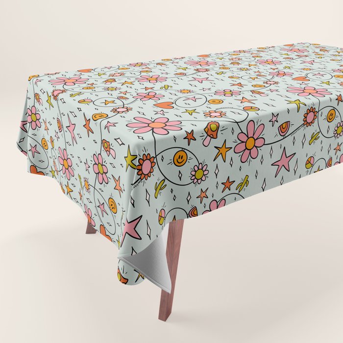Alternative Christmas Lights Print Tablecloth Gallery Image 1