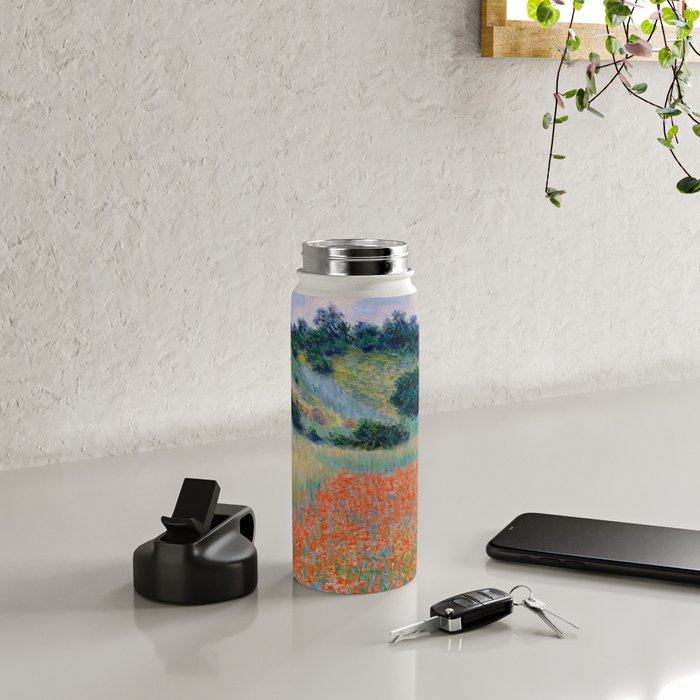 Poppy Field in a Hollow near Giverny Claude Monet Water Bottle Gallery Image 4