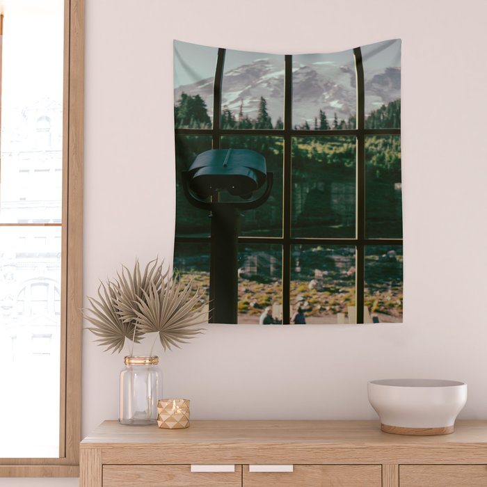 Looking At Rainier Wall Tapestry Gallery Image 2