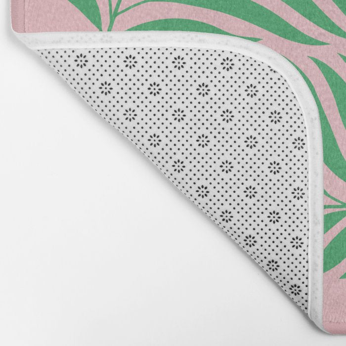 Two Ferns: Azalea & Ocean Green Bath Mat Gallery Image 2