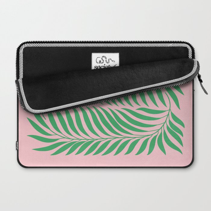 Two Ferns: Azalea & Ocean Green Laptop Sleeve Gallery Image 2