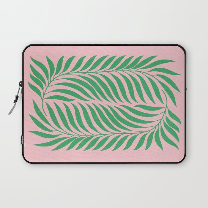 Two Ferns: Azalea & Ocean Green Laptop Sleeve Gallery Image 1