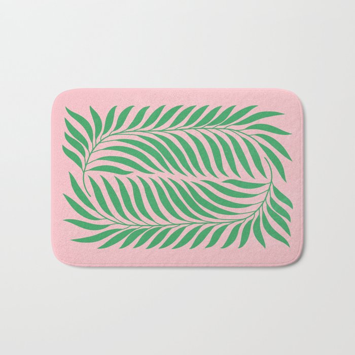Two Ferns: Azalea & Ocean Green Bath Mat Gallery Image 1